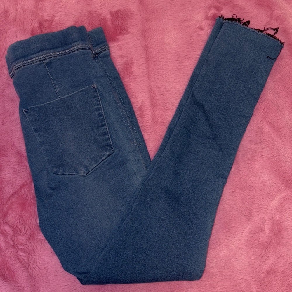 Free People Dark Blue Infinite Pull on Pants Jeggings Pocketless in Front